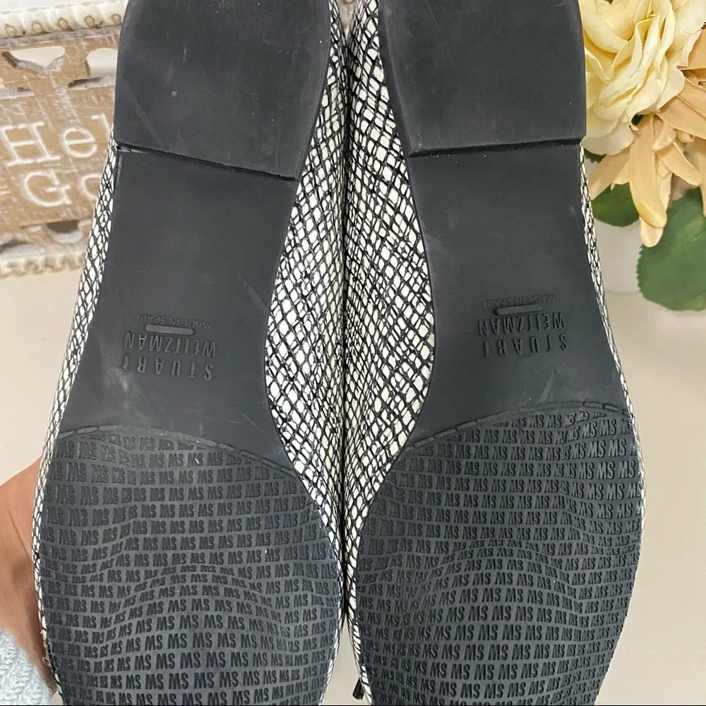 Stuart Weitzman White and Black Flats - Picture 6 of 10